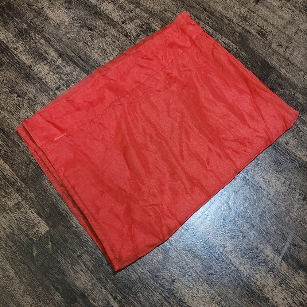 Red Sheer Rod Pocket Style (58W x 84L)    Curtain (1 Panel)